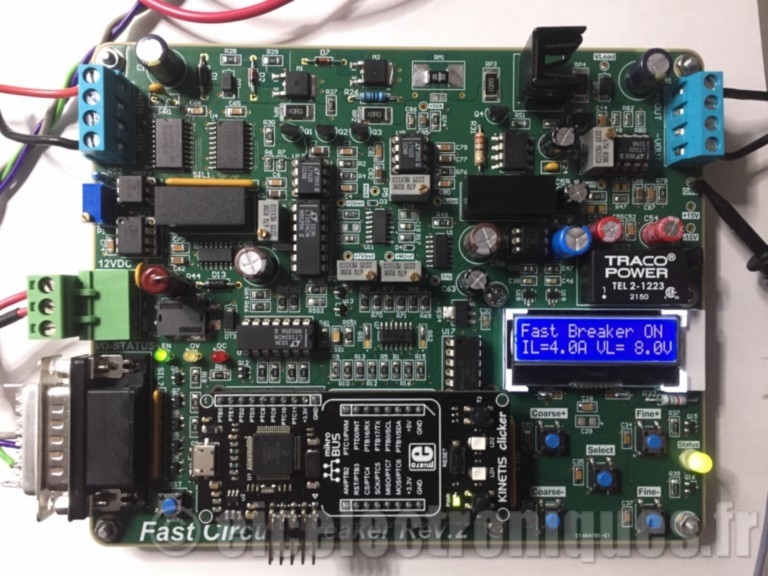 Mesure tension/courant sur la charge Disjoncteur électronique programmable